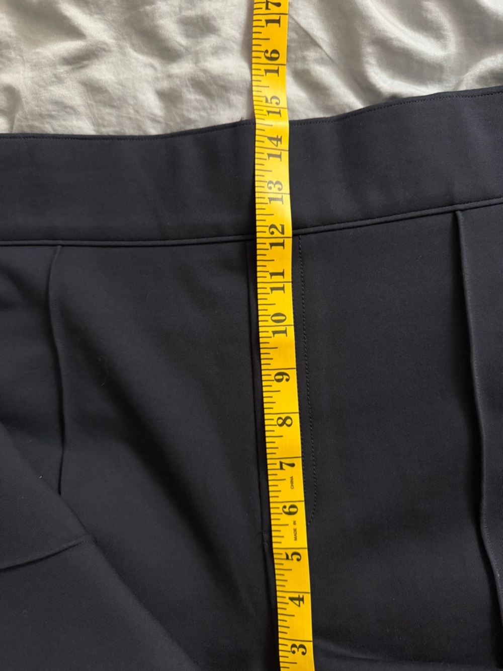 SPANX Navy Wide Leg Pants 1X Tall High Waist Pull On Work Office Ponte - Picture 6 of 7